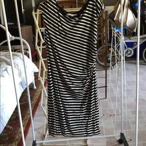 LOFT sleeveless striped dress